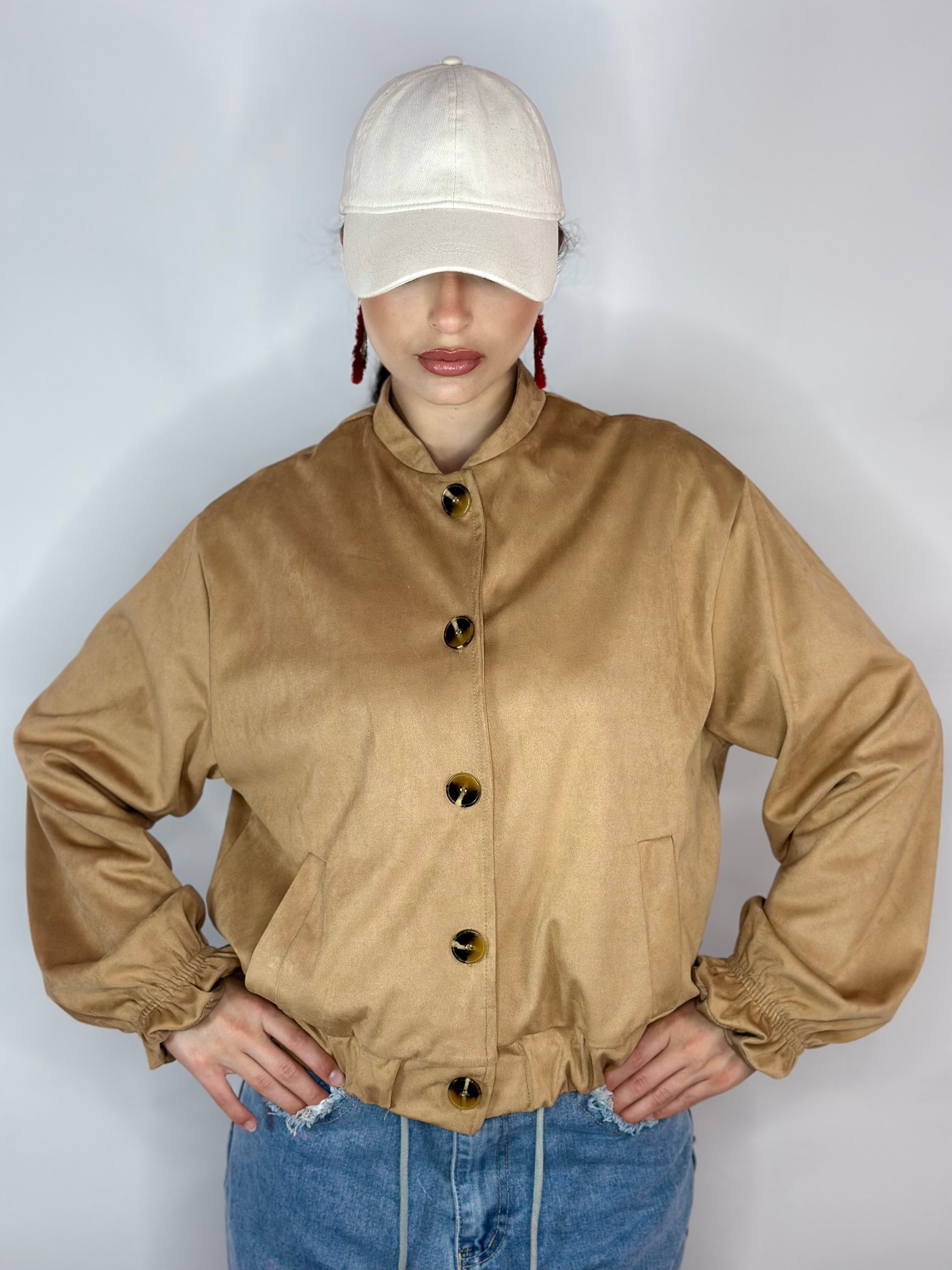 Bomber camoscio Beige