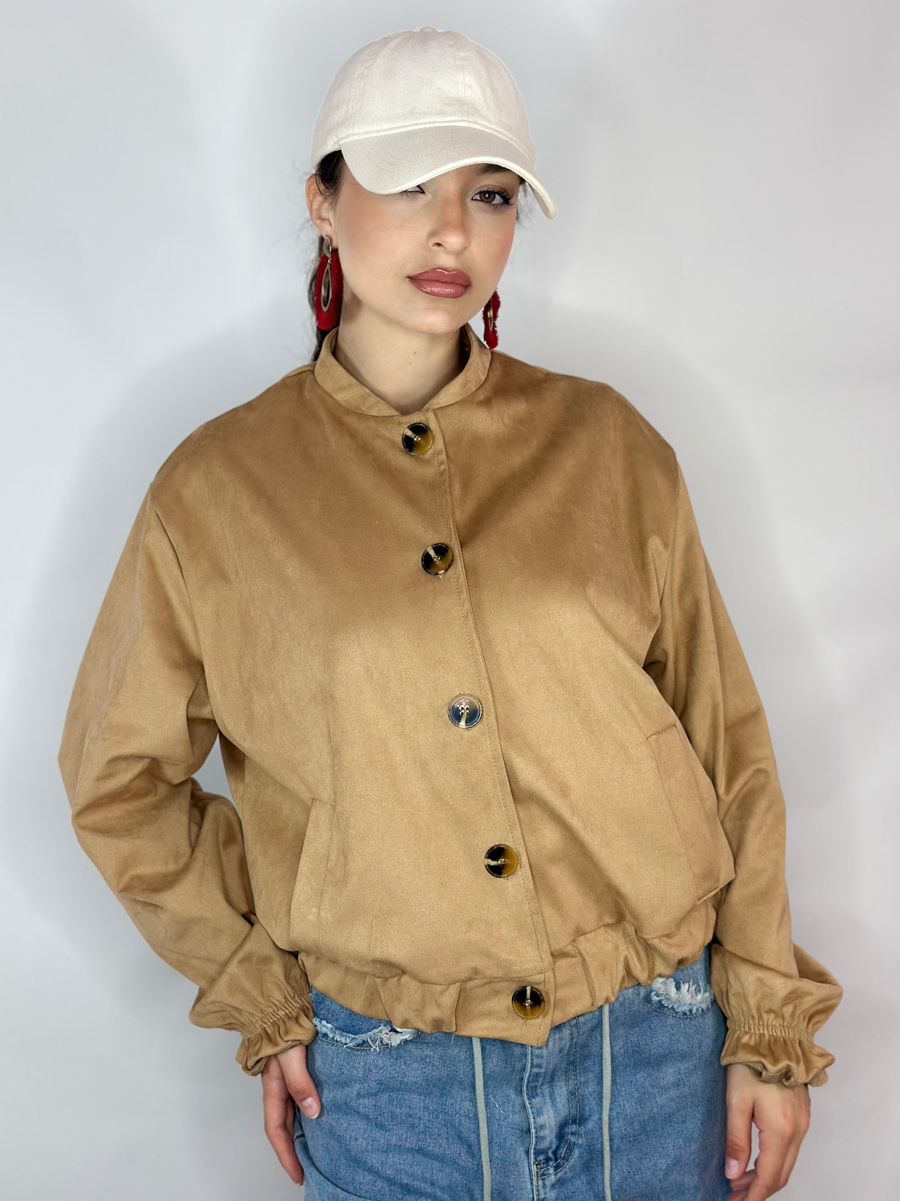 Bomber camoscio Beige