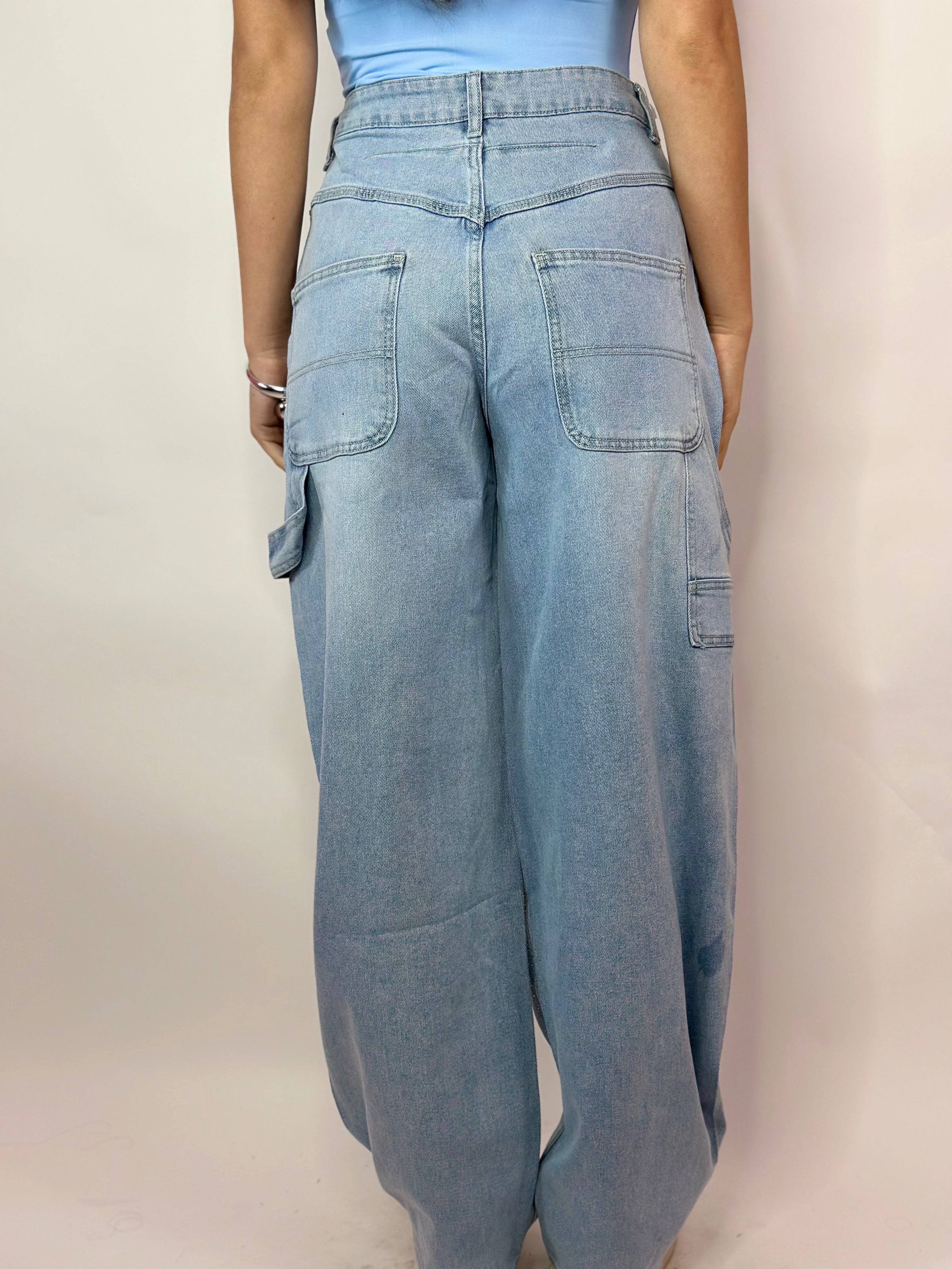 Jeans Skater Chiaro Brillantini