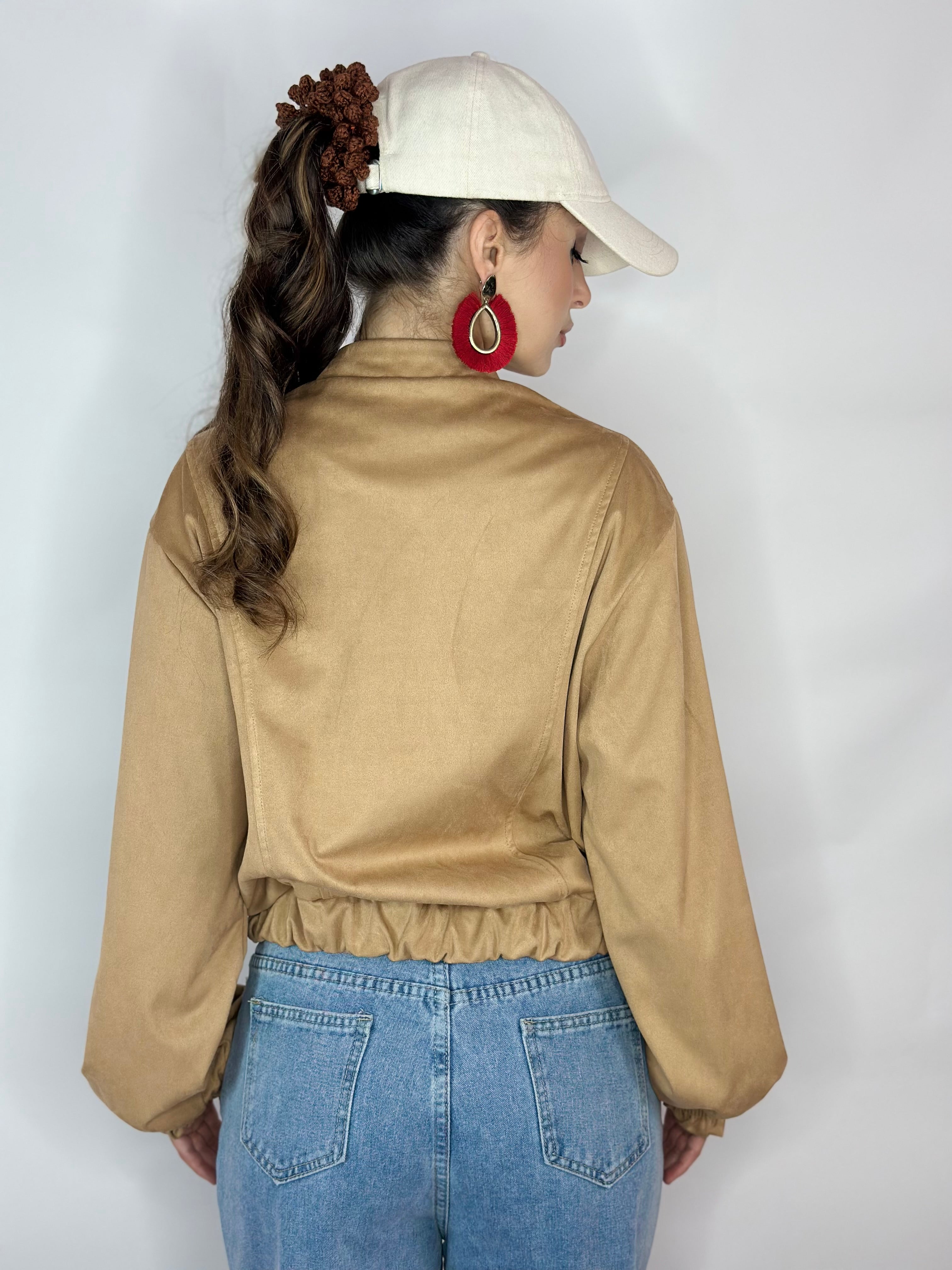 Bomber camoscio Beige