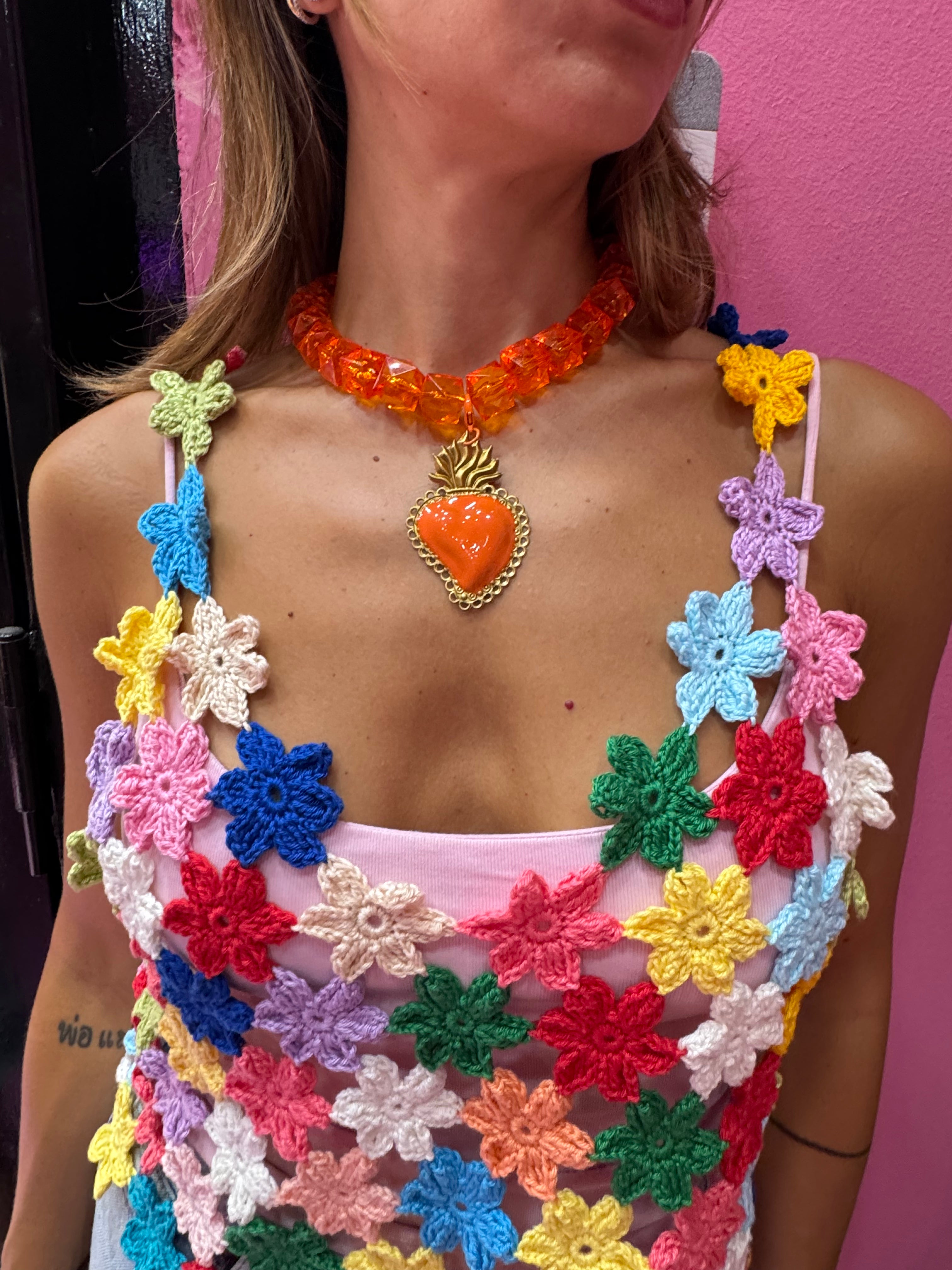 Collana Cuore Sacro Flame
