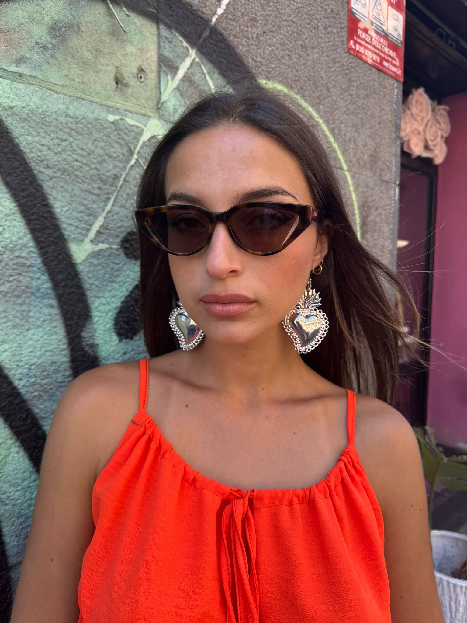 Orecchini cuore sacro silver