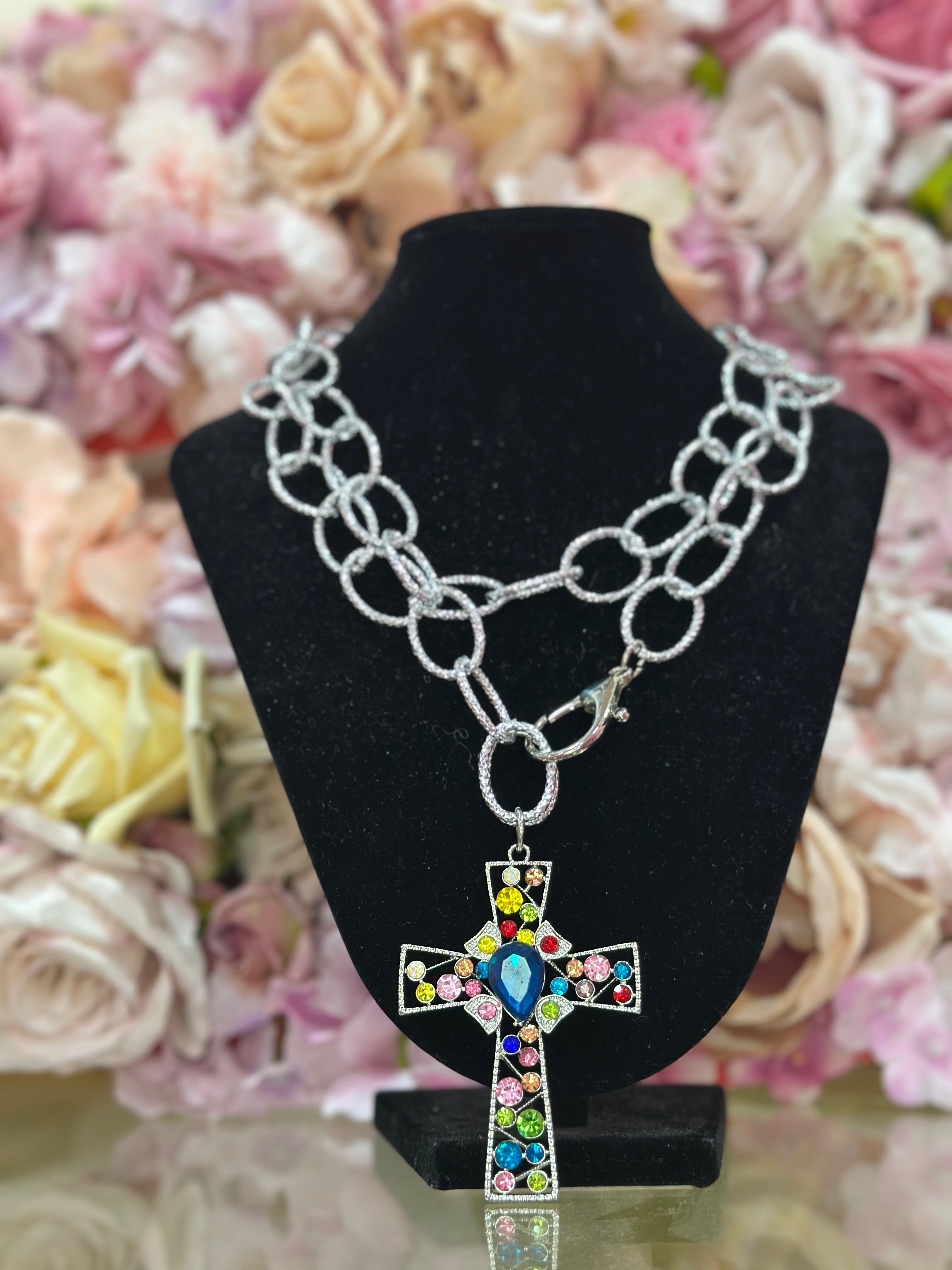 Collana Croce multicolor